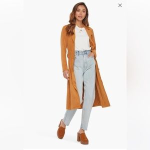 Faux Suede Trench